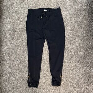 ZYIA Men's Black Joggers with Gold Accents